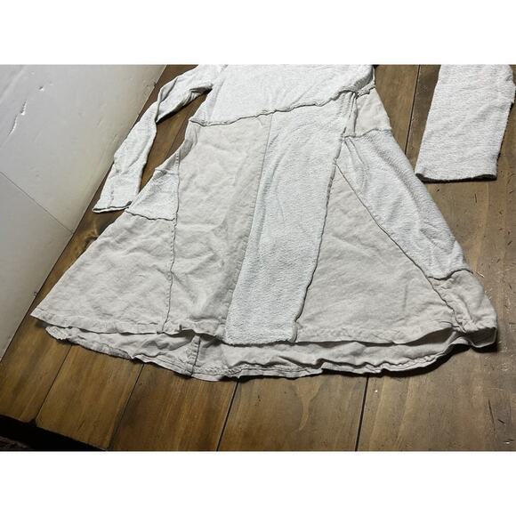 Maeve Anthropologie Oversized Linen Brush Cotton Patchwork Lagenlook Dress M - Picture 3 of 10